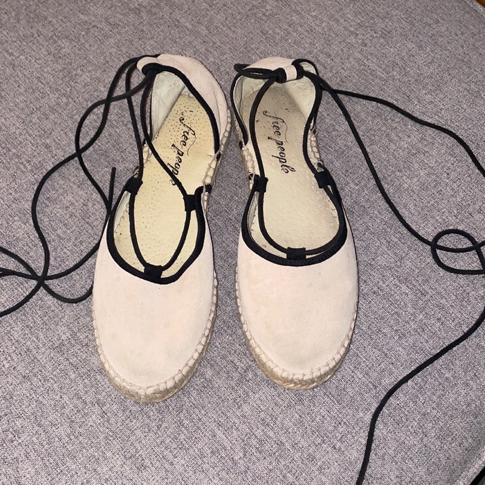 FREE PEOPLE lace up ballet espadrilles